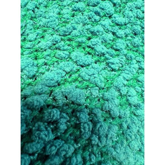 Umgee Open Front Cardigan Sweater Kelly Green Large Popcorn Knit Pockets Holiday - Picture 5 of 7